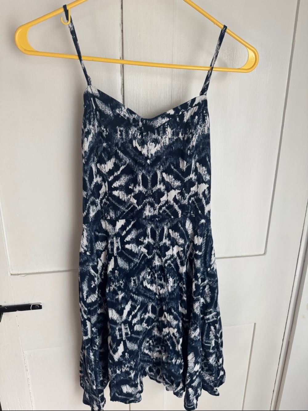 Aeropostale Navy and White Spaghetti-Strap sundress